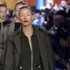 Models present creations for Celine during the 2016 Spring/Summer ready-to-wear collection fashion show, on October 4, 2015 in Paris.